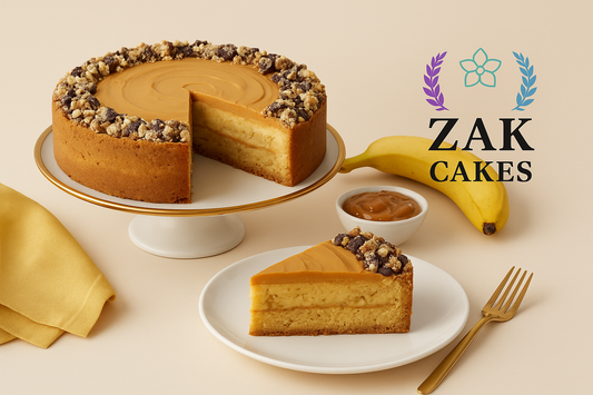 Tarta de banana con dulce de leche