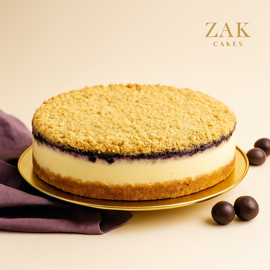 Cheescake crumble con arandanos