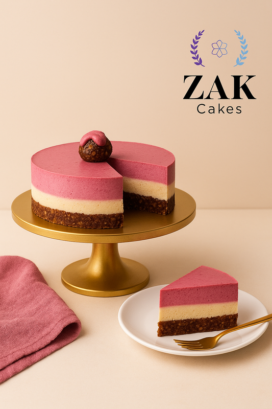 Cheescake de frambuesa vegana raw