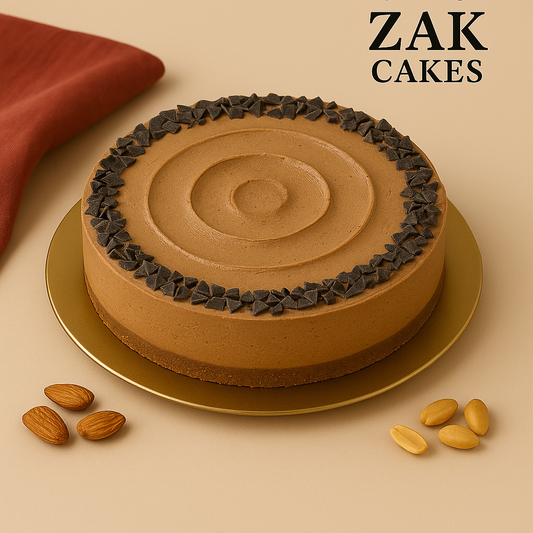 Bizcocho de almendras con crema de cacahuete