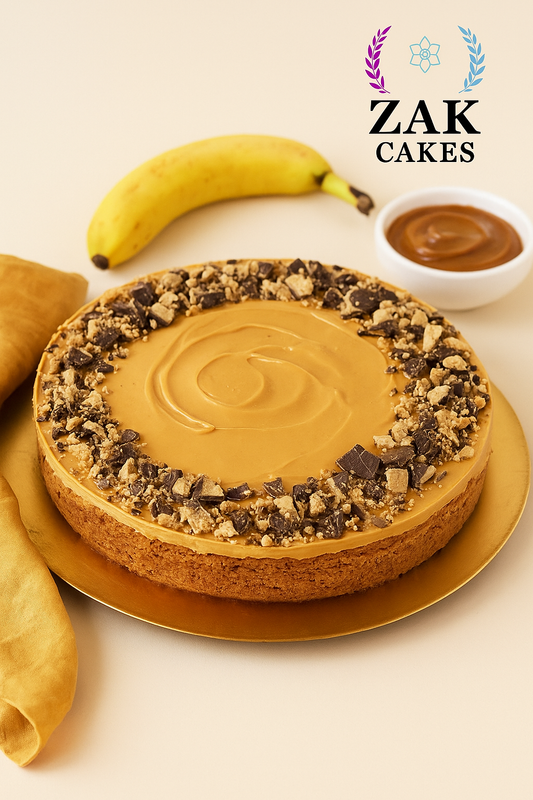 Tarta de banana con dulce de leche