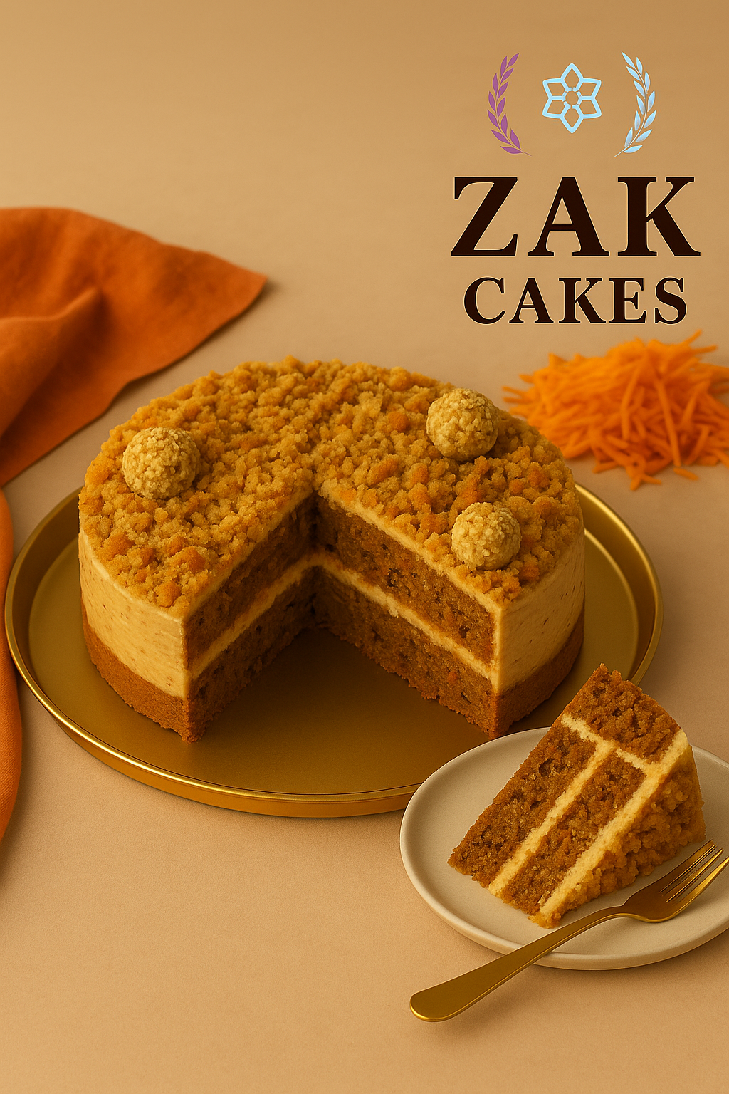 Tarta de Zanahoria lácteo & glutén free