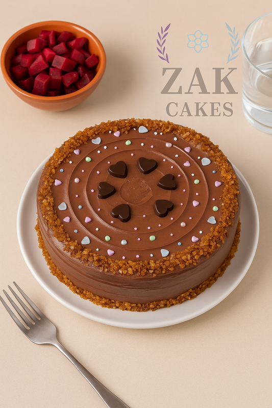 Tarta de remolacha con crema de chocolate